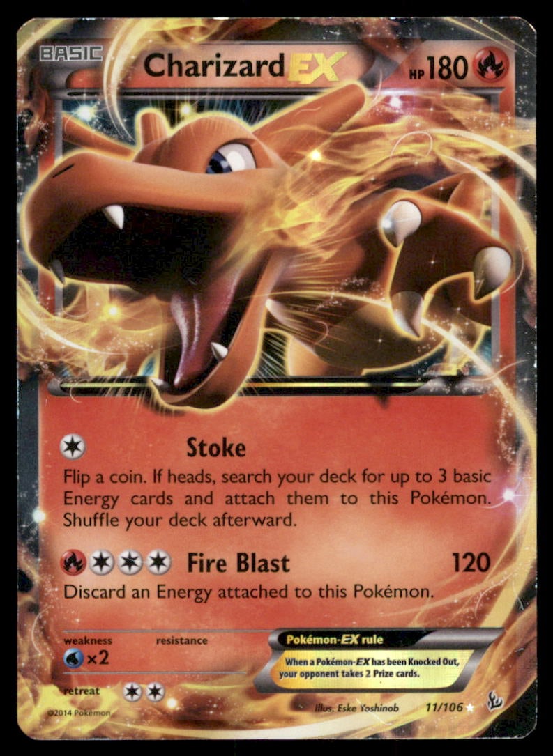 Charizard EX (11) XY - Flashfire #11/106 Holo Pokemon Card (1 of 2)