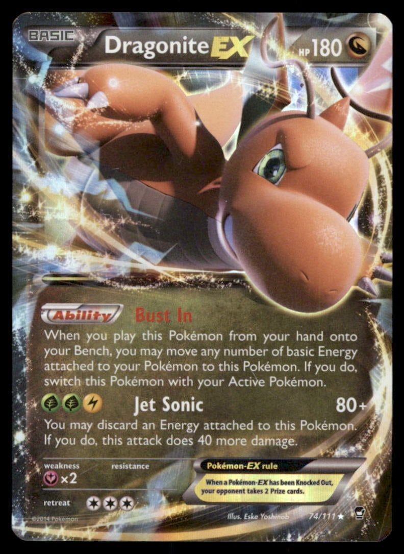 Dragonite EX XY - Furious Fists #74/111 Holo Pokemon Card (1 of 2)