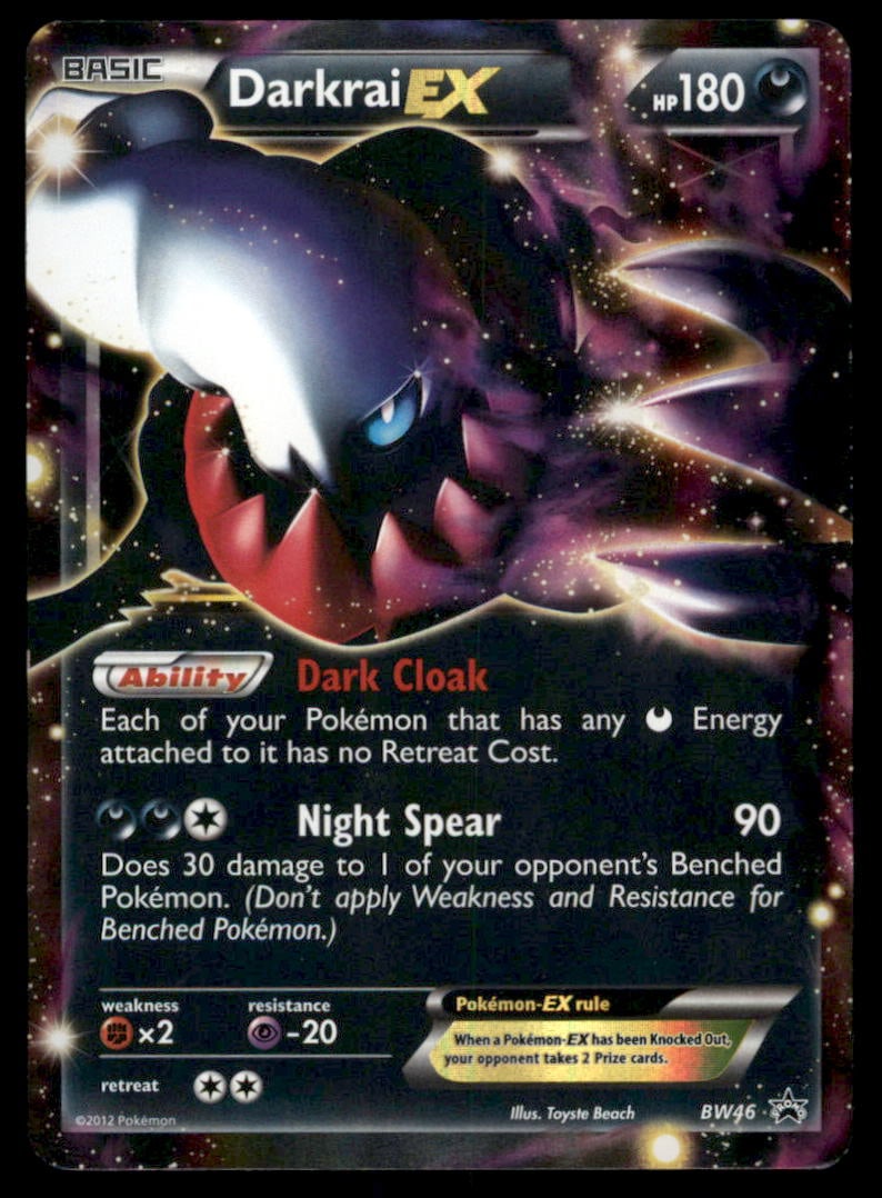 Darkrai EX Black and White Promos #BW46 Holo Pokemon Card: We offer combined shipping on multiple items. Buyers may also arrange their own shipping. LiveShipping is a separate and independent option for shipping that is NOT a part of the auction house or thei