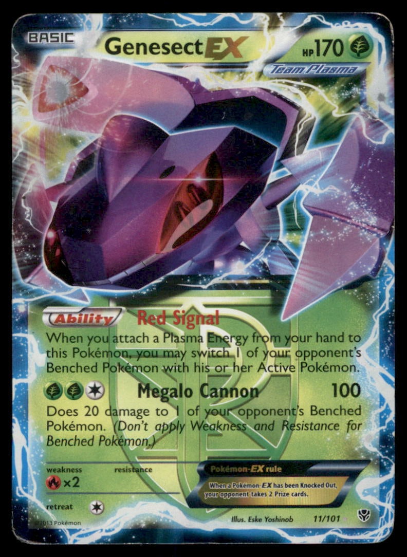 Genesect EX (Team Plasma) Plasma Blast #11/101 Holo Pokemon Card (1 of 2)