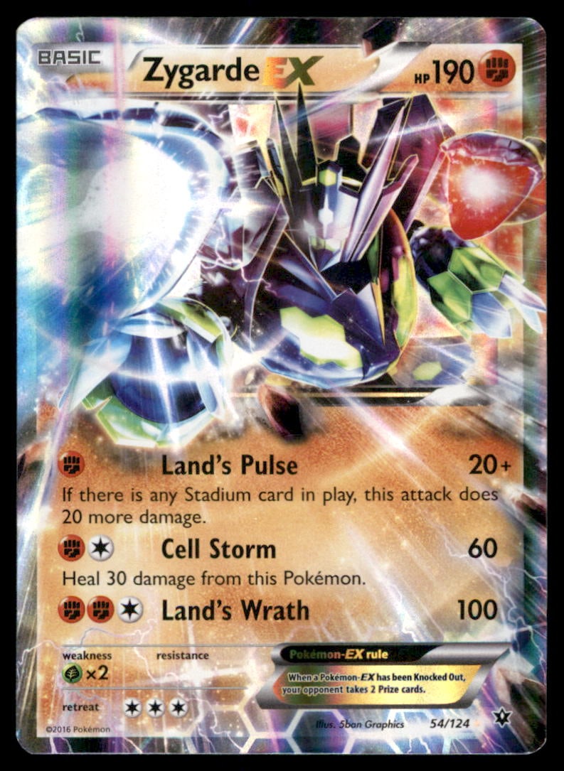 Zygarde EX XY - Fates Collide #54/124 Holo Pokemon Card (1 of 2)