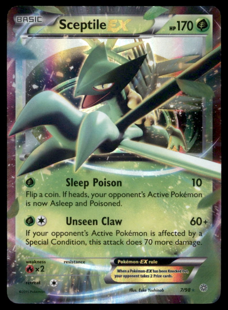 Sceptile EX XY - Ancient Origins #7/98 Holo Pokemon Card (1 of 2)