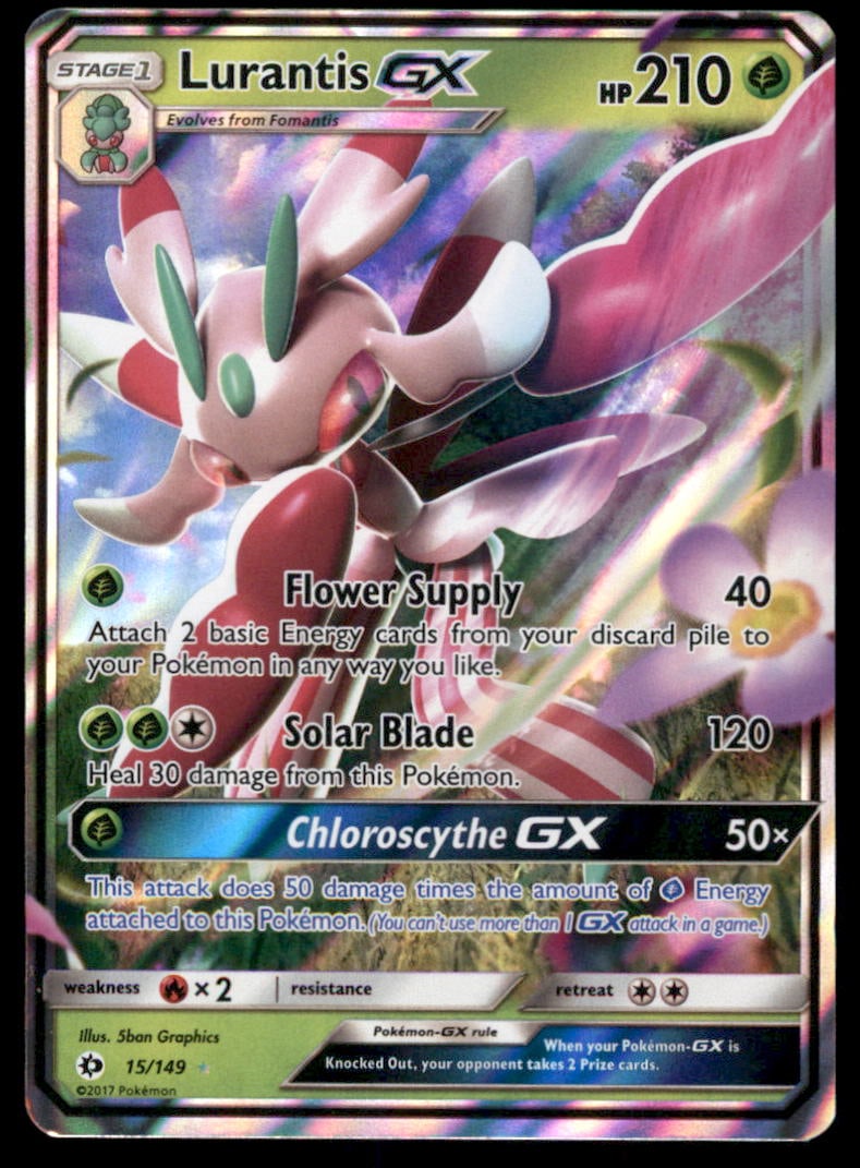 Lurantis GX SM Base Set #15/149 Holo Pokemon Card: We offer combined shipping on multiple items. Buyers may also arrange their own shipping. LiveShipping is a separate and independent option for shipping that is NOT a part of the auction house or thei