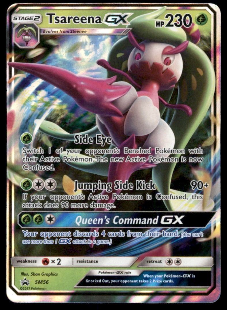 Tsareena GX SM Promos #SM56 Holo Pokemon Card (1 of 2)