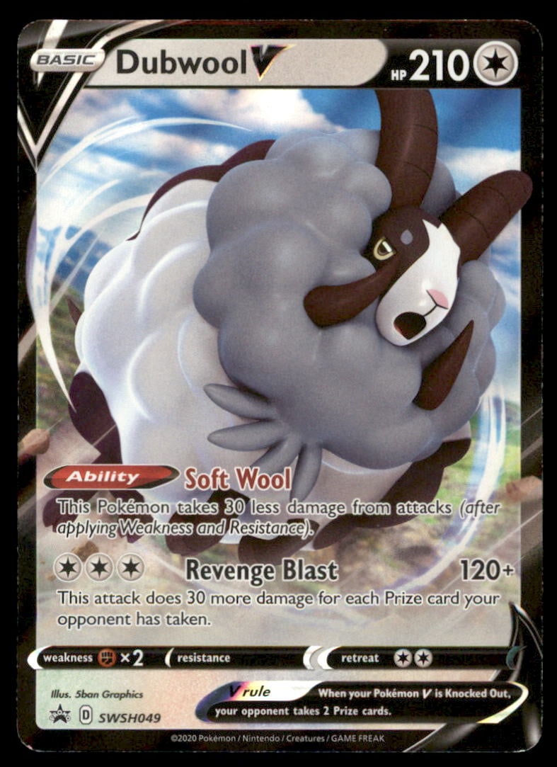 Dubwool V SWSH: Sword & Shield Promo Cards #SWSH049 Holo Pokemon Card (1 of 2)