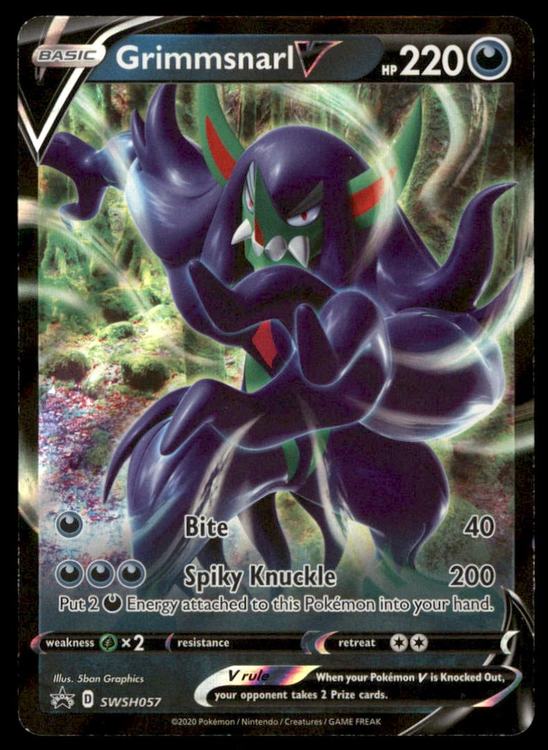 Grimmsnarl V SWSH: Sword & Shield Promo Cards #SWSH057 Holo Pokemon Card (1 of 2)