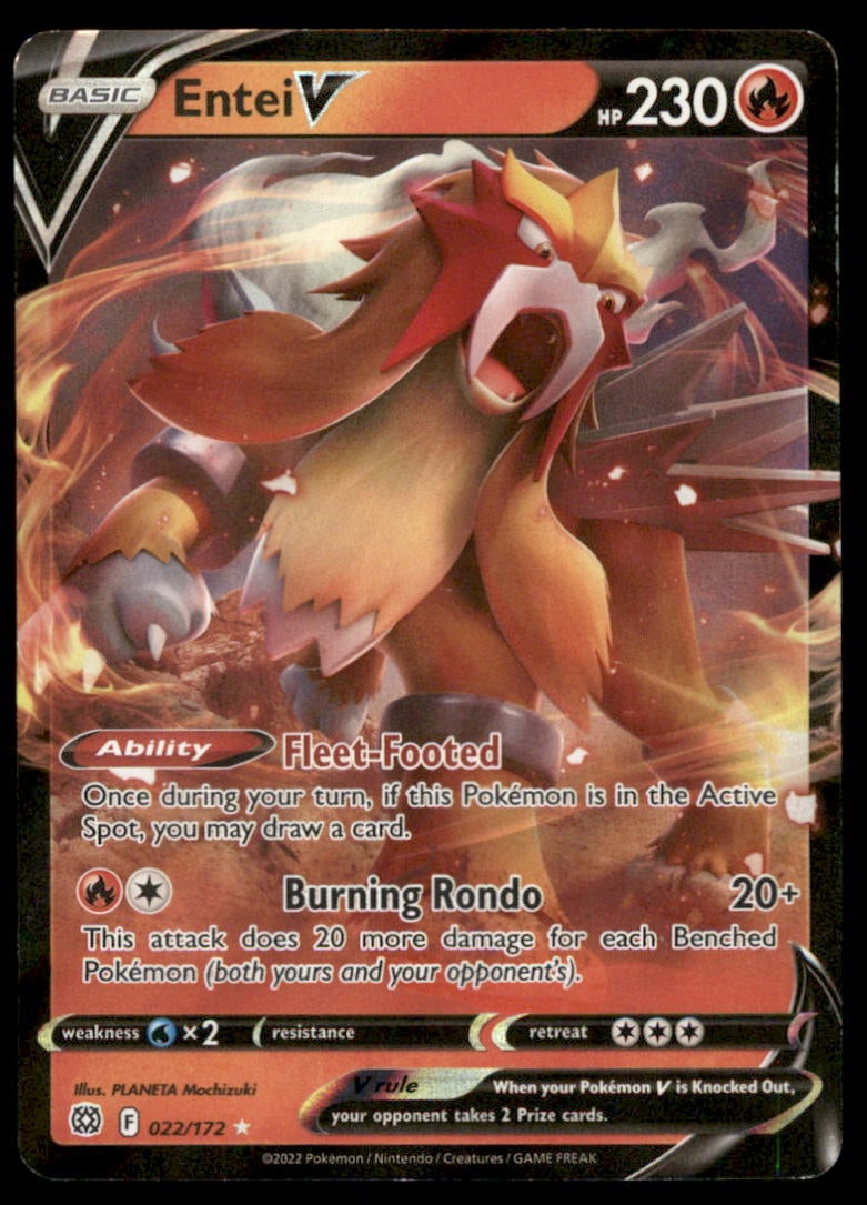 Entei V SWSH09: Brilliant Stars #022/172 Holo Pokemon Card: We offer combined shipping on multiple items. Buyers may also arrange their own shipping. LiveShipping is a separate and independent option for shipping that is NOT a part of the auction house or thei