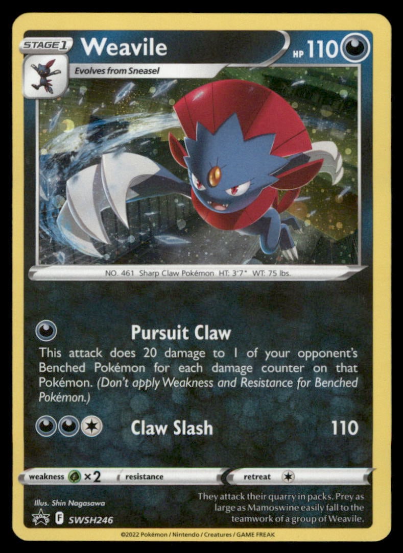 Weavile SWSH: Sword & Shield Promo Cards #SWSH246 Holo Pokemon Card (1 of 2)