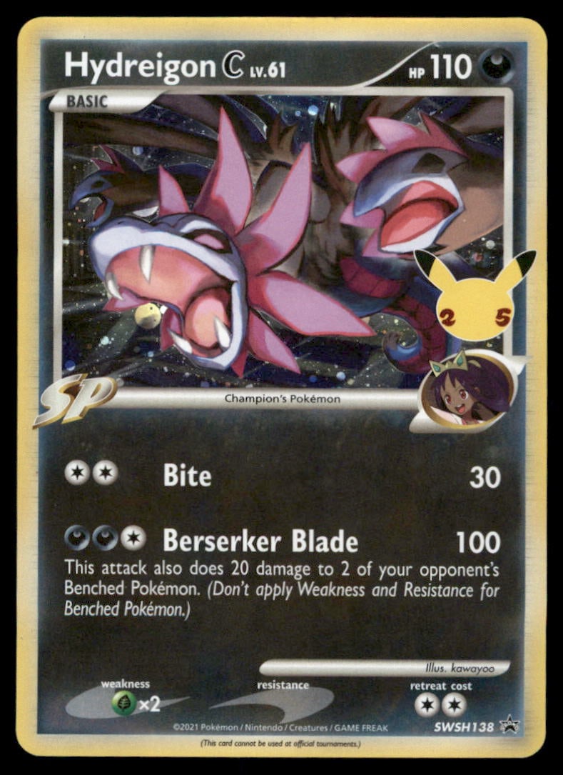 Hydreigon C lv.61 SWSH: Sword & Shield Promo Cards #SWSH138 Holo Pokemon Card (1 of 2)