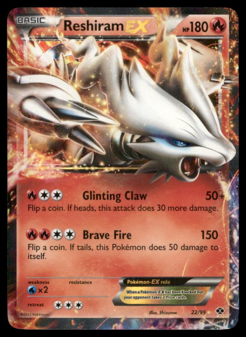 Reshiram EX Black and White Promos #BW36 Holo Pokemon Card (1 of 2)