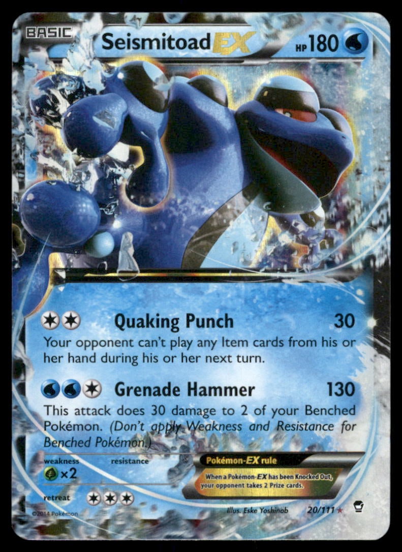 Seismitoad EX XY - Furious Fists #20/111 Holo Pokemon Card (1 of 2)