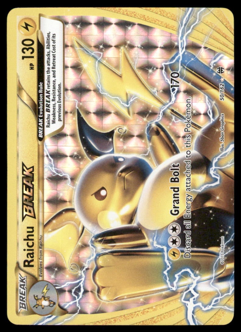 Raichu BREAK XY - BREAKthrough #50/162 Holo Pokemon Card (1 of 2)