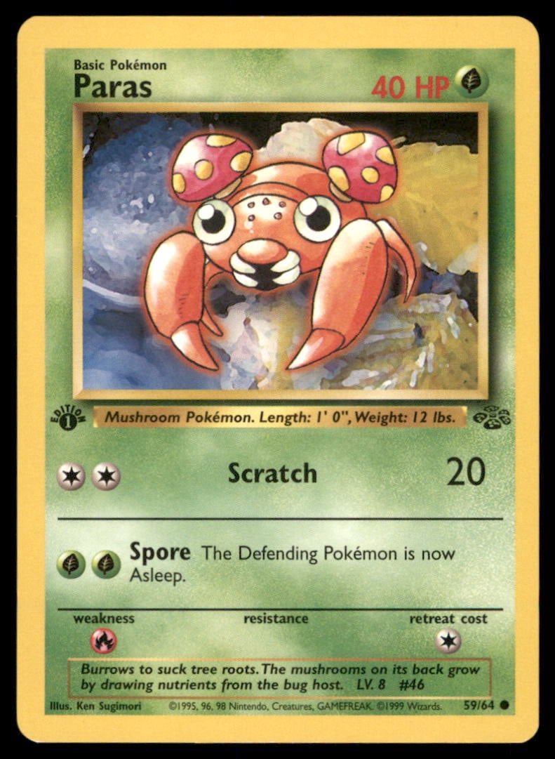 Paras Pokemon Jungle # 1st. ED. Pokemon Card: We offer combined shipping on multiple items. Buyers may also arrange their own shipping. LiveShipping is a separate and independent option for shipping that is NOT a part of the auction house or thei