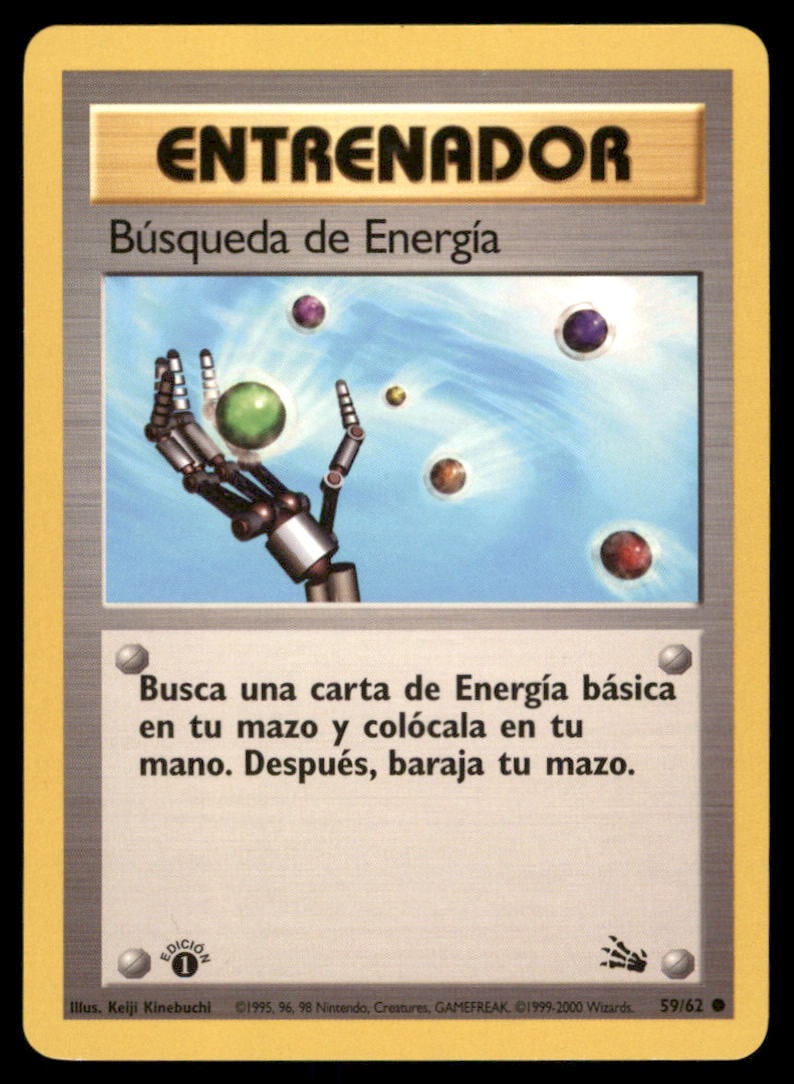 Energy Search Fossil #59/62 1st. ED. Pokemon Card: We offer combined shipping on multiple items. Buyers may also arrange their own shipping. LiveShipping is a separate and independent option for shipping that is NOT a part of the auction house or thei