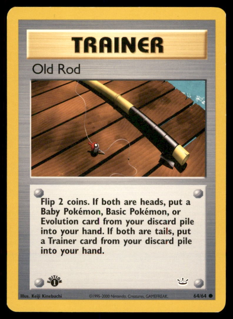 Old Rod Neo Revelation #64/64 1st. ED. Pokemon Card (1 of 2)