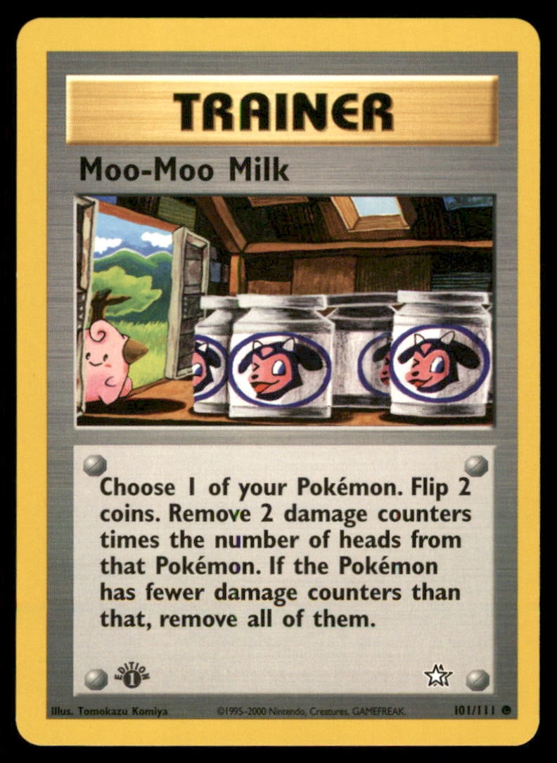 Moo-Moo Milk Neo Genesis #101/111 1st. ED. Pokemon Card: We offer combined shipping on multiple items. Buyers may also arrange their own shipping. LiveShipping is a separate and independent option for shipping that is NOT a part of the auction house or thei