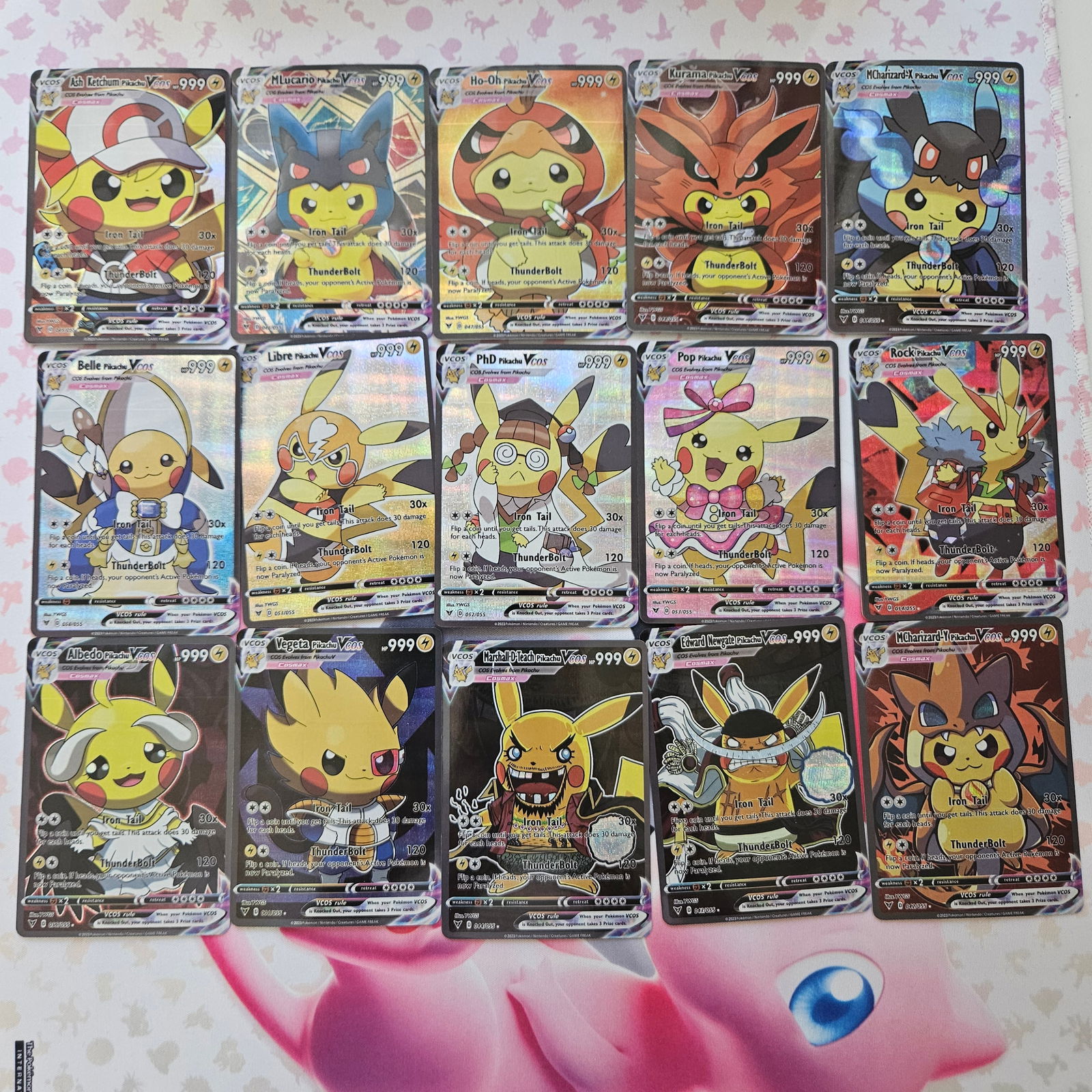LOT OF 15 PIKACHU COSPLAY DIY POKEMON CARDS (1 of 5)