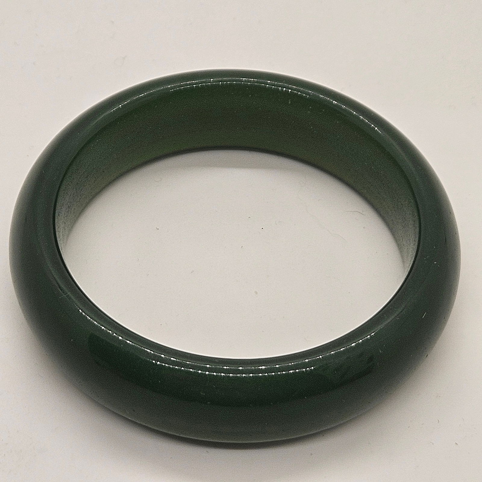 Natural Thick Solid Green Jade Jadeite Bangle MING0018 (1 of 4)