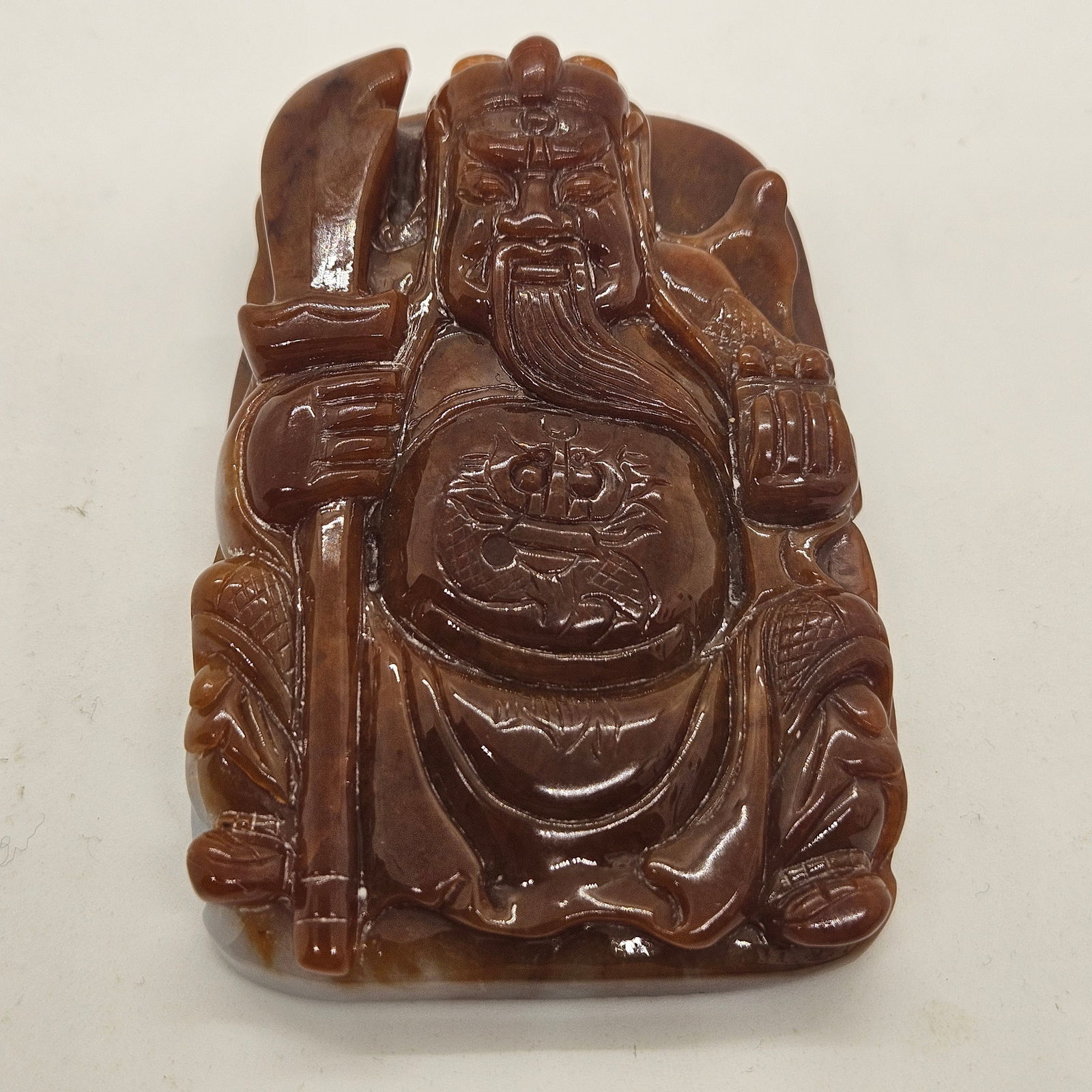 Natural Red Jade Jadeite Culture Carved Pendant MING0020 (1 of 7)