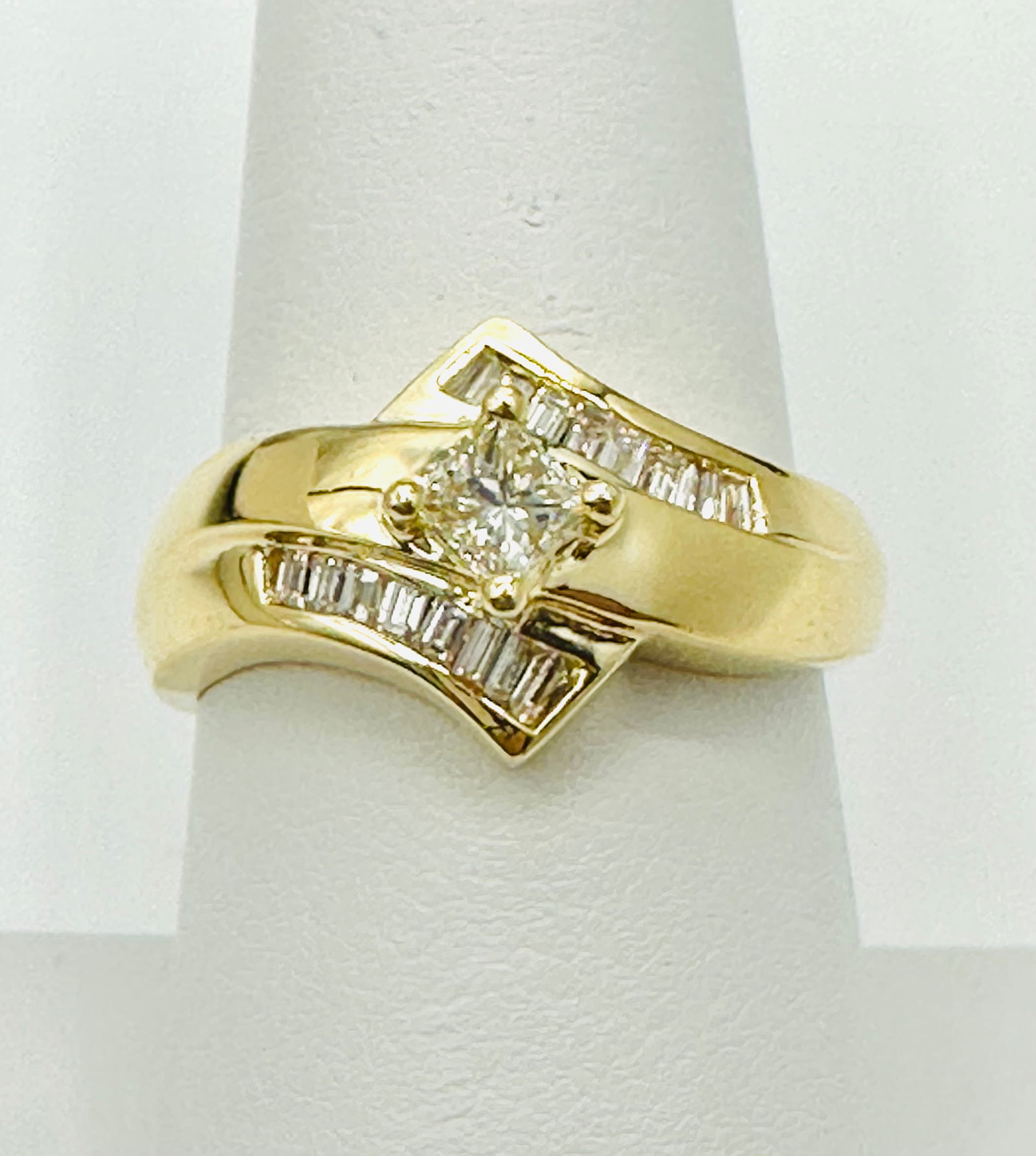 Natural Diamond Ring,14KT Yellow Gold # 2541 (1 of 4)