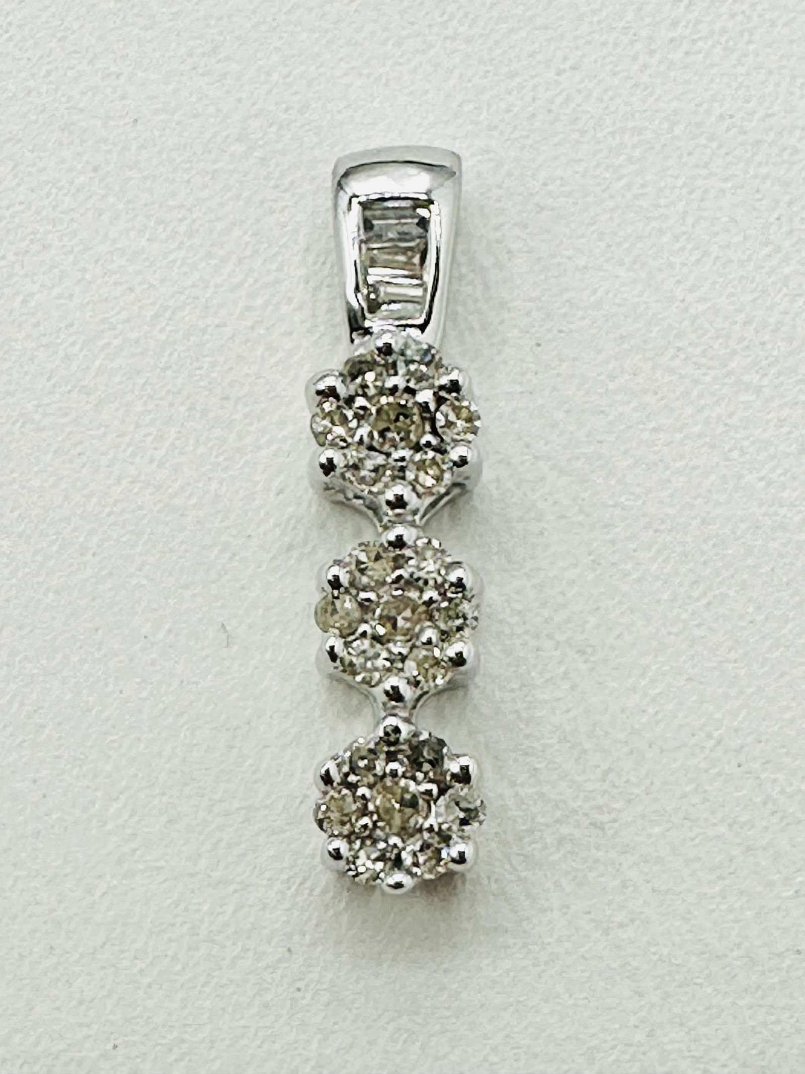 14KT White Gold Natural Diamond Pendant # 2681 (1 of 4)