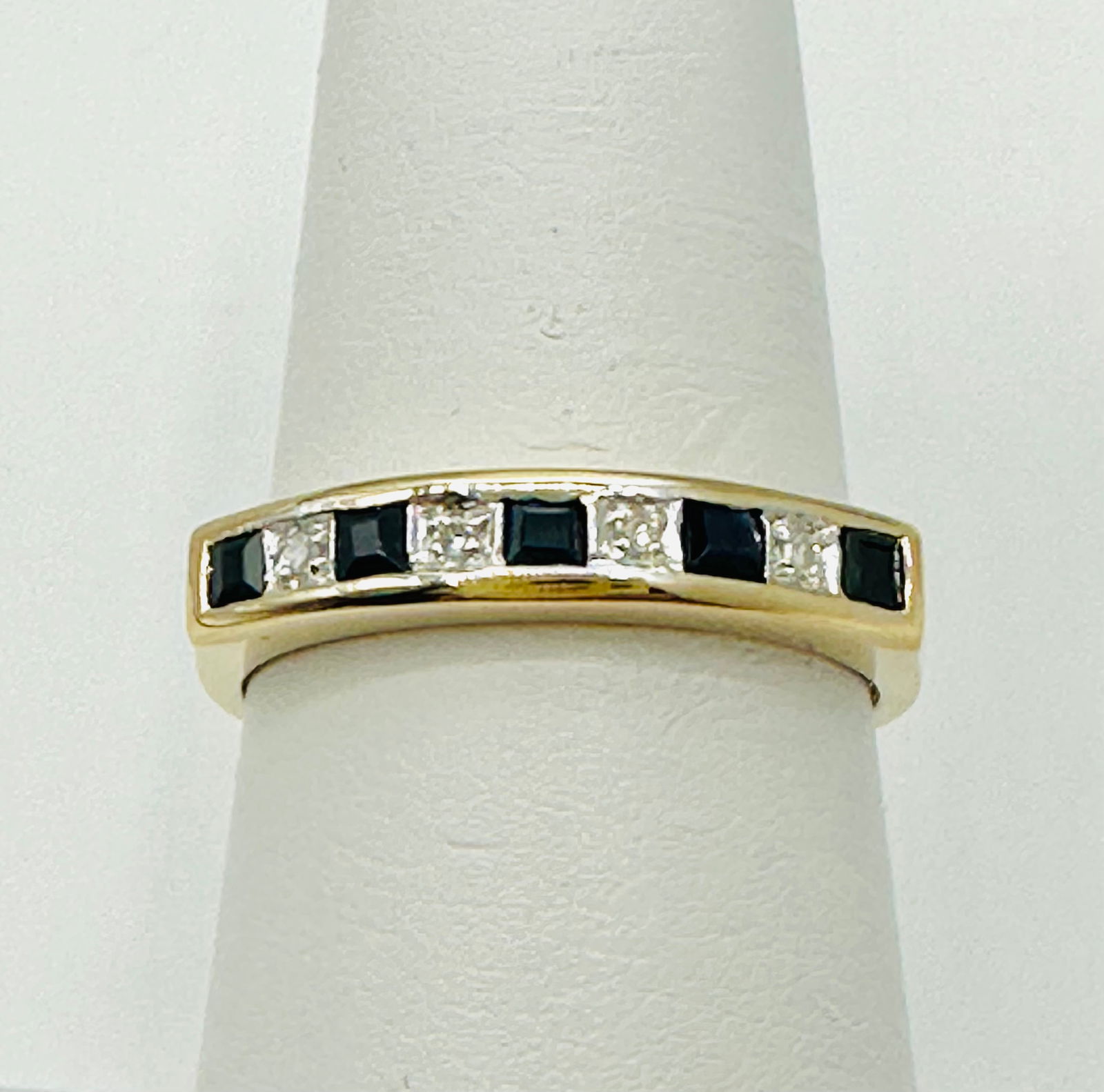 Natural Sapphire and Diamond Ring,14KT Yellow Gold # 2758 (1 of 4)