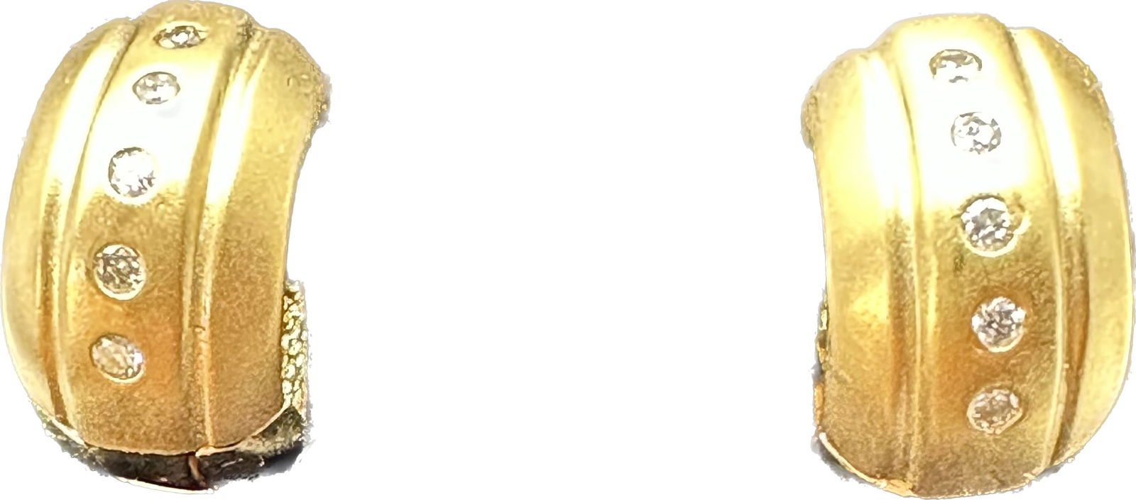 14KT Yellow Gold Pair Of Heavy Huggies Earrings - J11175 (1 of 3)