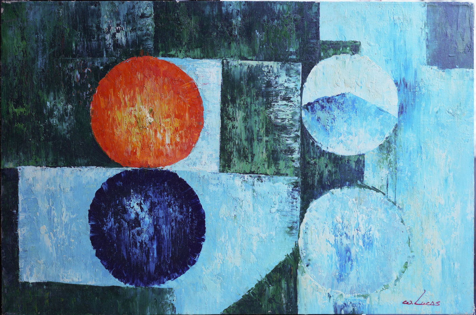 Abstract Oil on Canvas Painting (1 of 8)