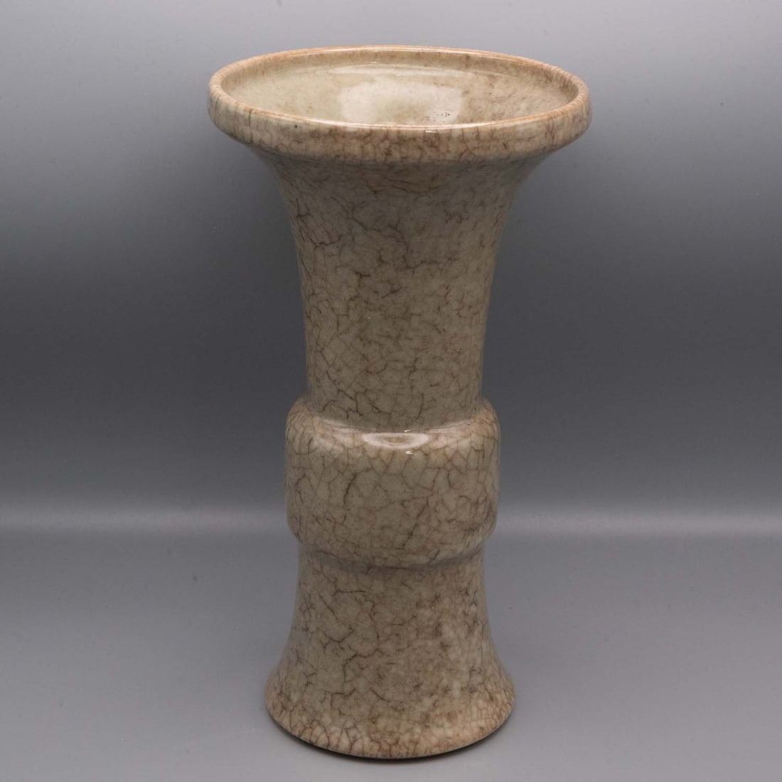 Old Chinese Crackle Glazed Porcelain Vase: Medium: Crackle Glazed Porcelain Size: 4.5x4.5x8.3 inches Age/Detail: Old Chinese Condition: great overall, check photo for condition reference. Provenance: Collection from Estate in Williamsburg Live