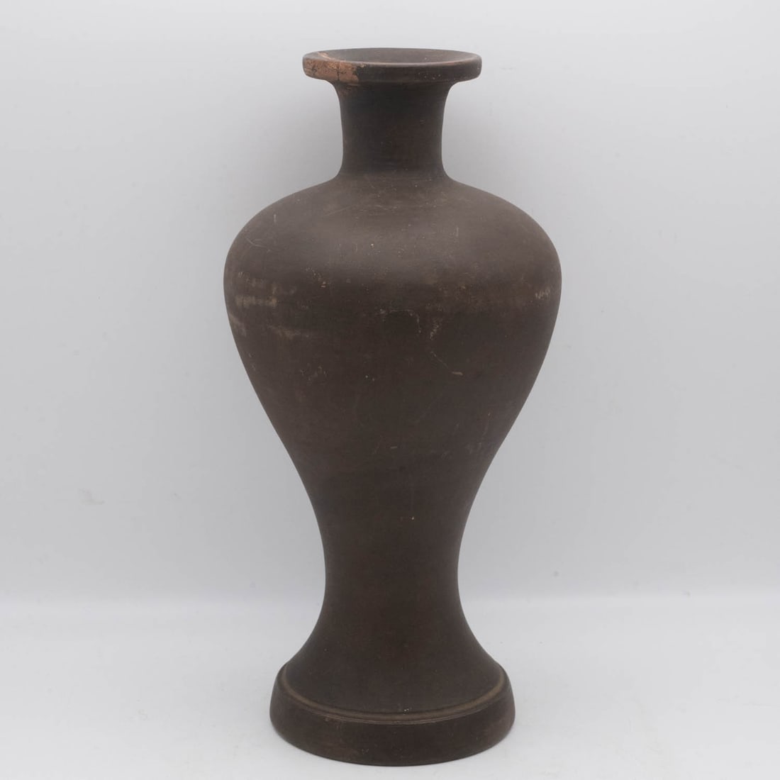 Antique Asian Ceramic Pottery Vase: Medium: Ceramic Pottery Size: 4.5x4.5x9.5 inches Age/Detail: Antique Asian Condition: Some restoration, great overall, check photo for condition reference. Provenance: Collection from Estate in Willia