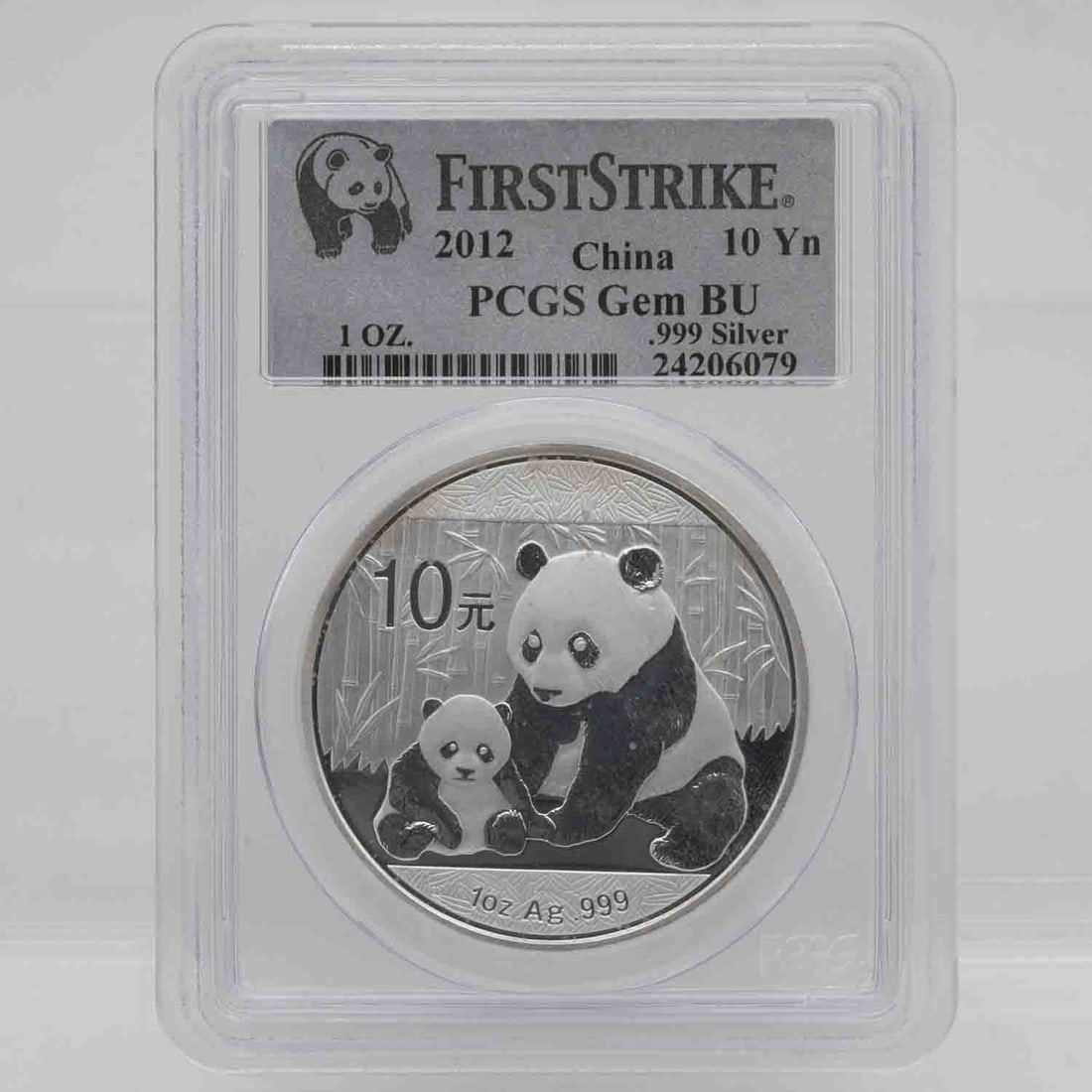 2012 Chinese Panda 1oz Silver Coin PCGS GEM BU: MLC01290Shipping:Buyer-arranged shipping: estimated cost: starts at $15.5, Plus $1 dollar for every $100 in value. Signature confirmation is recommended for high value invoice at cost of $5.5. Please
