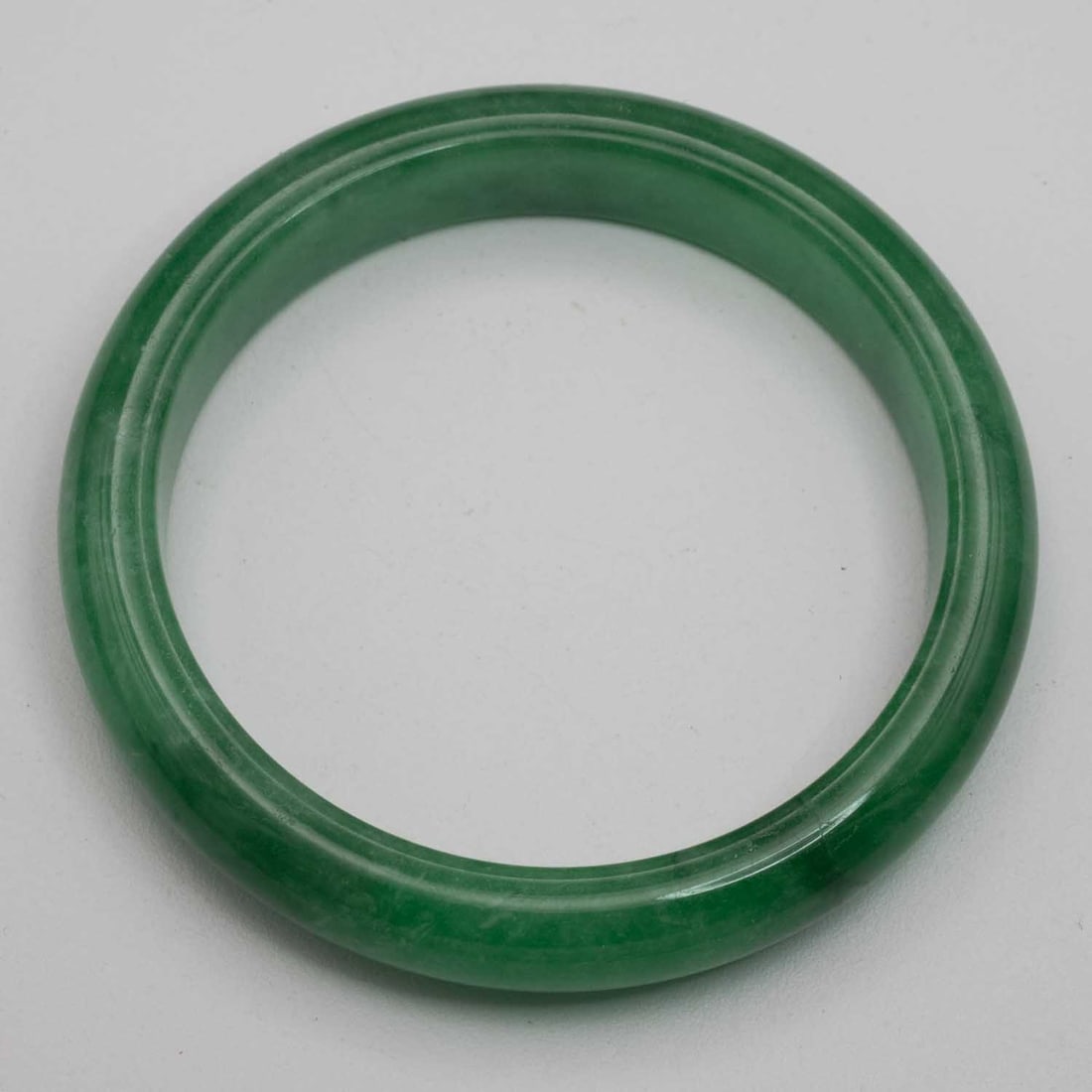 Chinese Natural Green Jadeite Bangle (1 of 6)