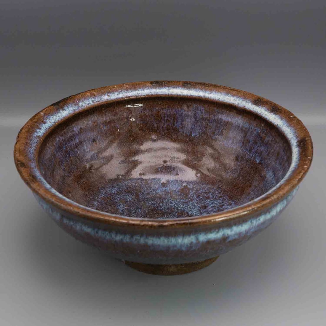 Old Chinese Hare's Fur Clay Bowl: Medium: Hare's Fur Clay Size: 7.8x7.8x3 inches Age/Detail: Old Chinese Condition: great overall, check photo for condition reference. Provenance: Collection from Estate in Williamsburg LiveShipping is