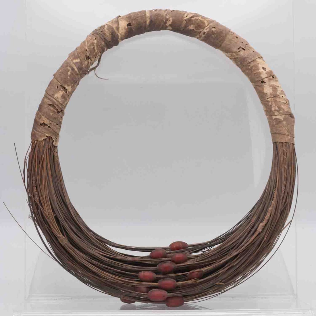 Old African Tribal Plant Fiber Necklace Torque (1 of 6)