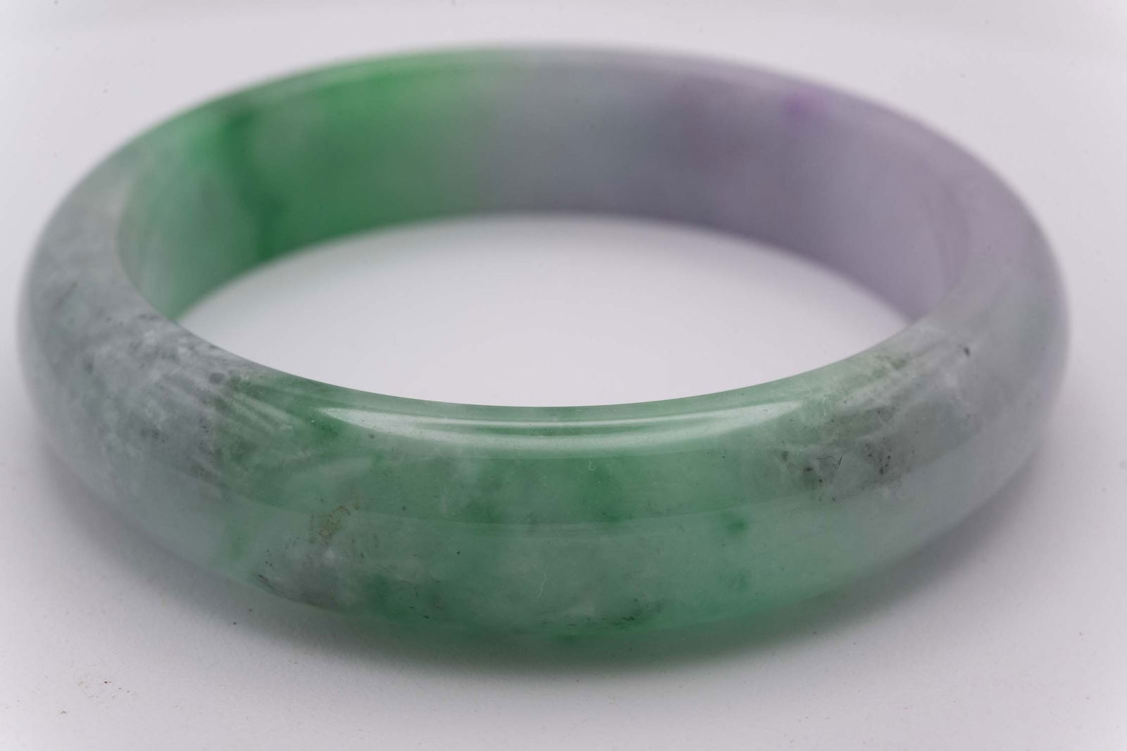 Chinese Multi Colored Jade Bangle - 3