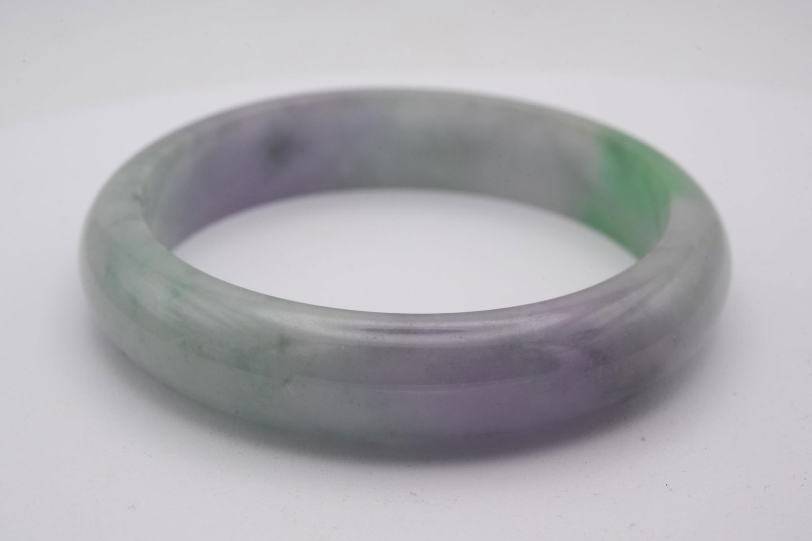 Chinese Multi Colored Jade Bangle - 3