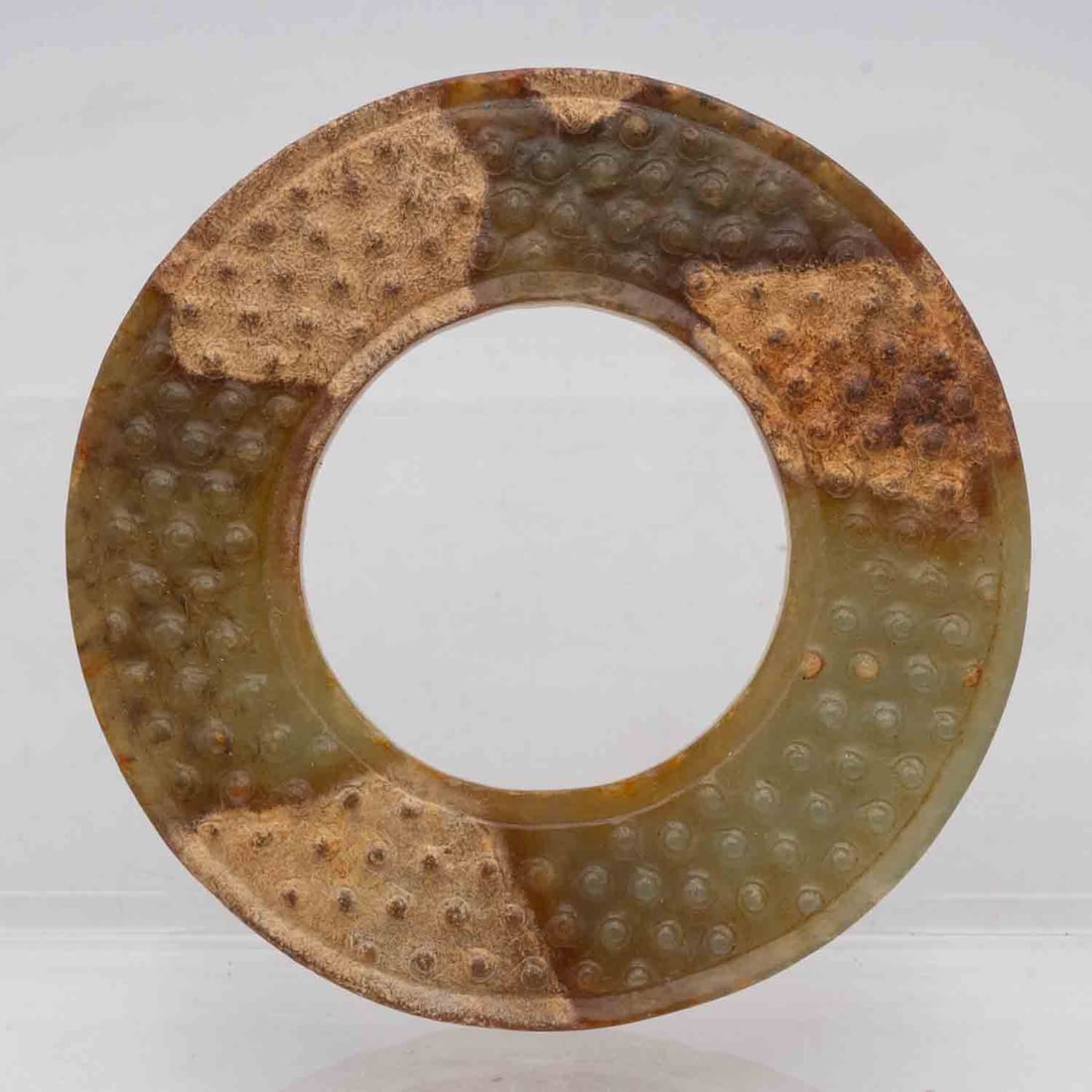 Antique Chinese Carved Jade Round Ritualistic Bi (1 of 5)