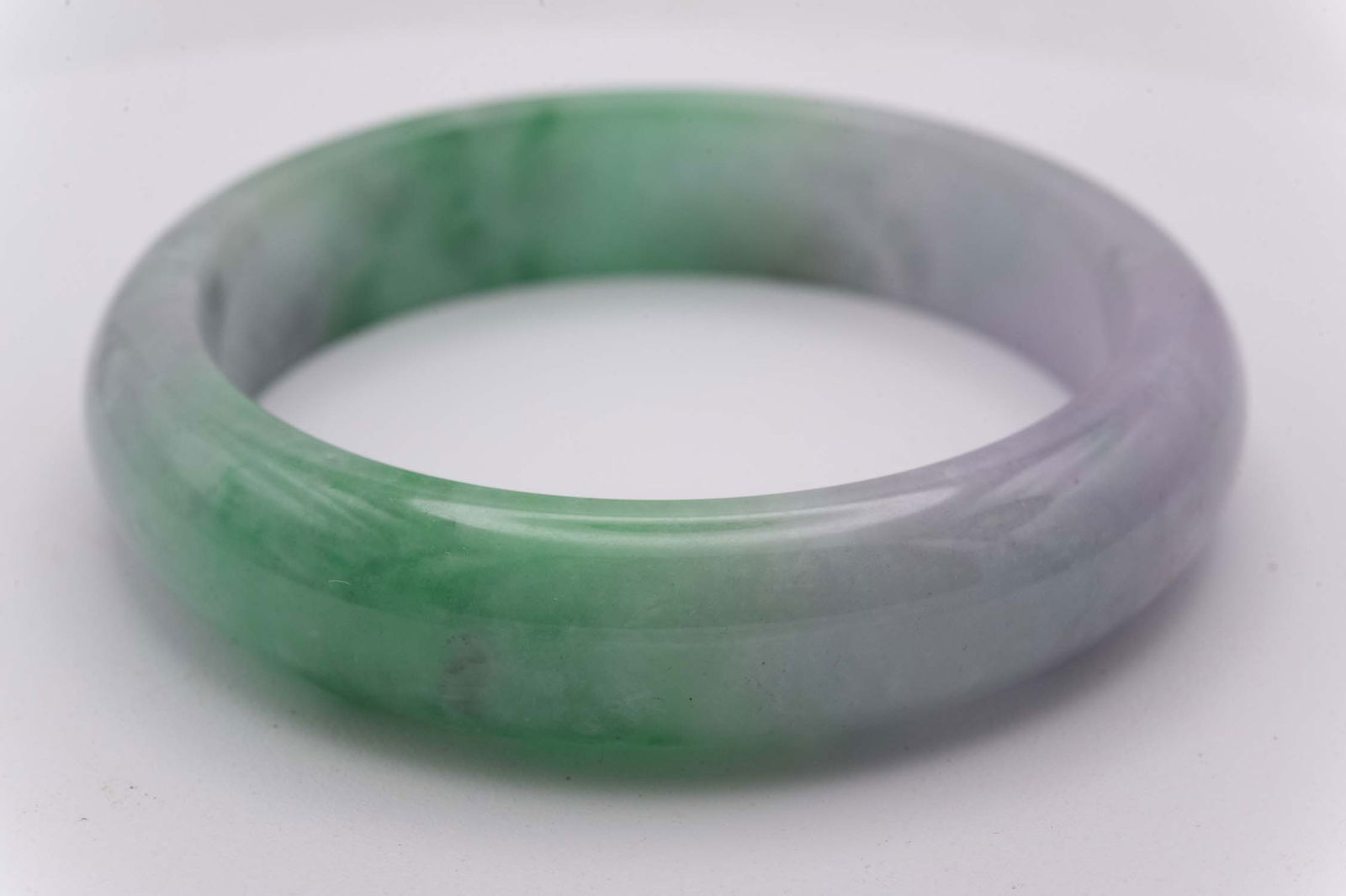 Chinese Multi Colored Jade Bangle - 2