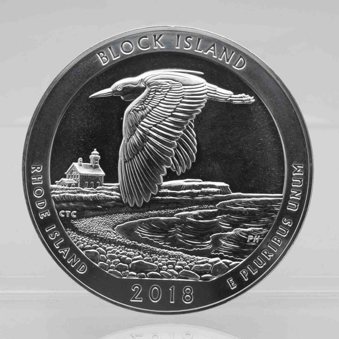 2018 America The Beautiful Block Island 5oz Fine Silver Coin (1 of 3)