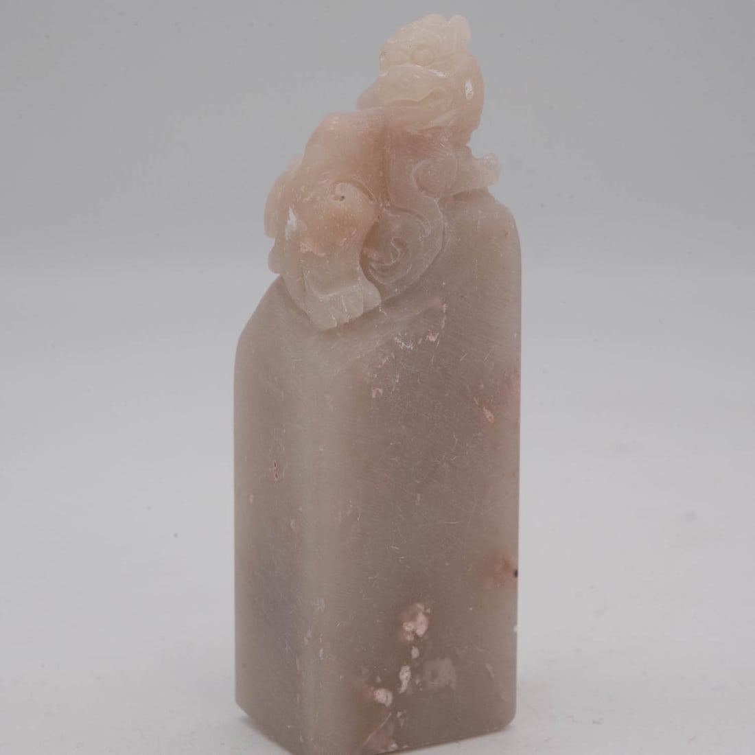 Old Chinese Carved Shoushan Stone Beast Stamp (1 of 5)