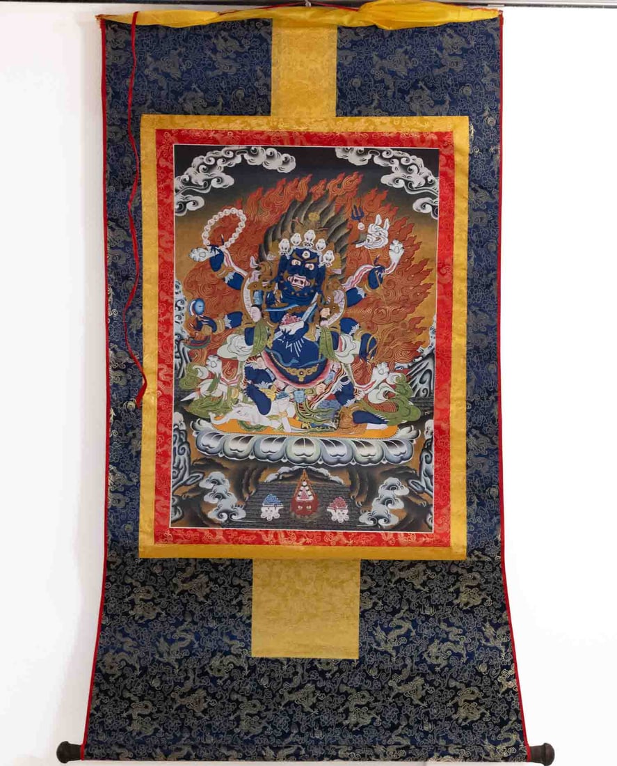Tibetan Thangka Print Scroll Dharmapala (1 of 6)