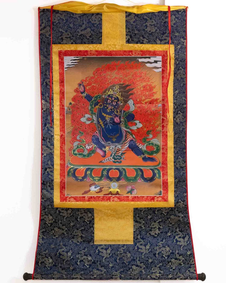 Tibetan Thangka Print Scroll Mahakala (1 of 6)