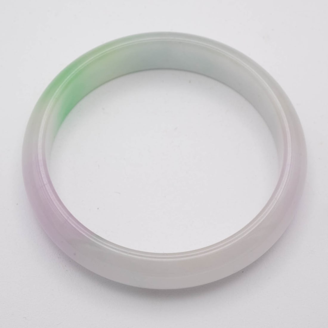 Chinese Translucent Tri Color Jade Bangle (1 of 3)