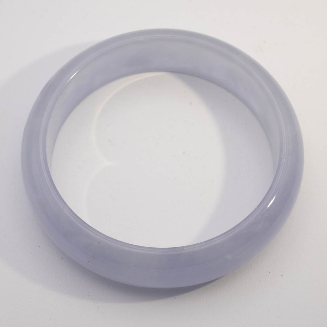 Chinese Lavender Jade Bangle: Medium: Lavender Jade Size: 2.3 inches Age/Detail: Chinese Condition: great overall, check photo for condition reference. Provenance: Collection from Estate in Williamsburg LiveShipping is NOT a