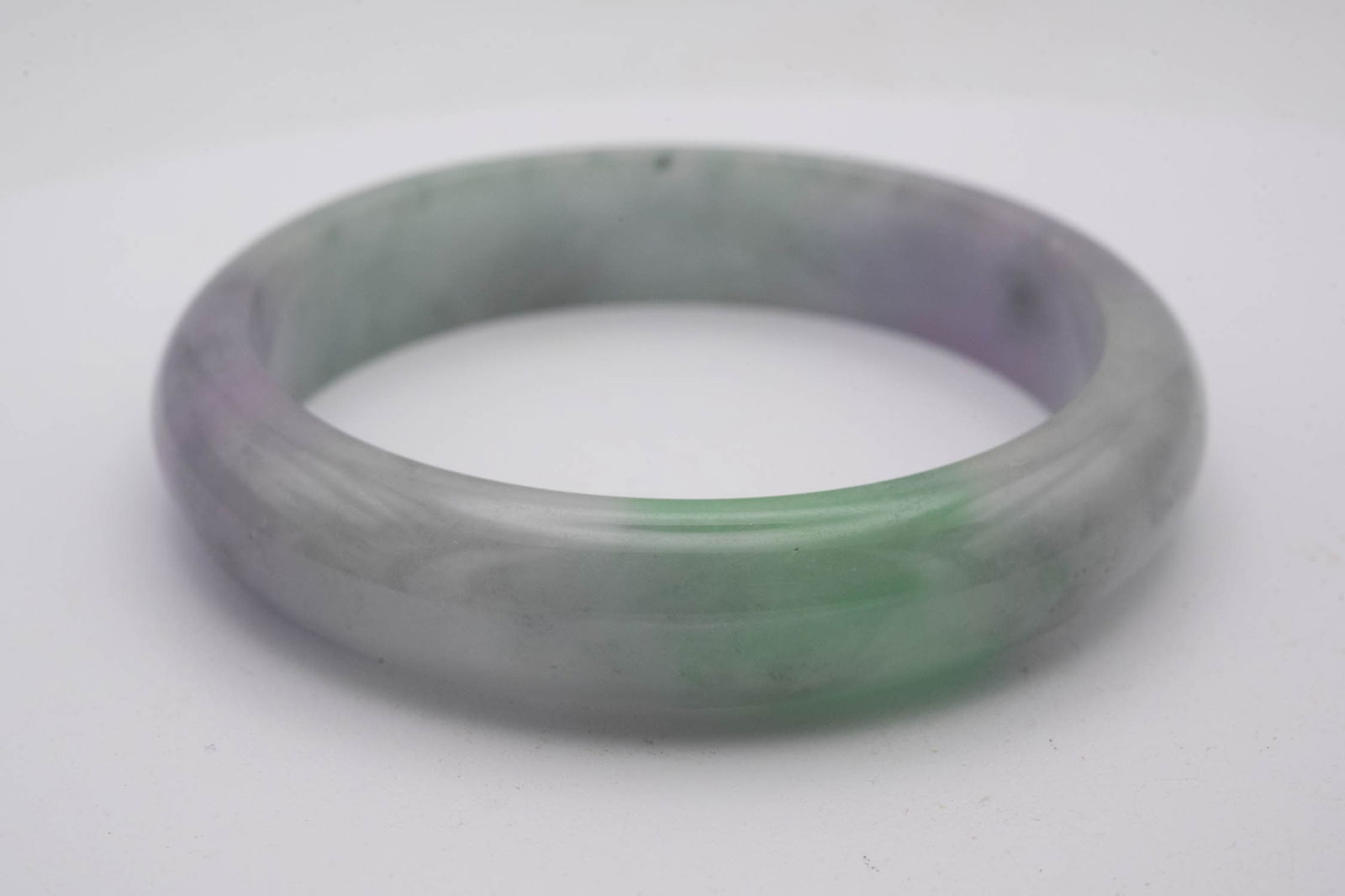 Chinese Multi Colored Jade Bangle - 2