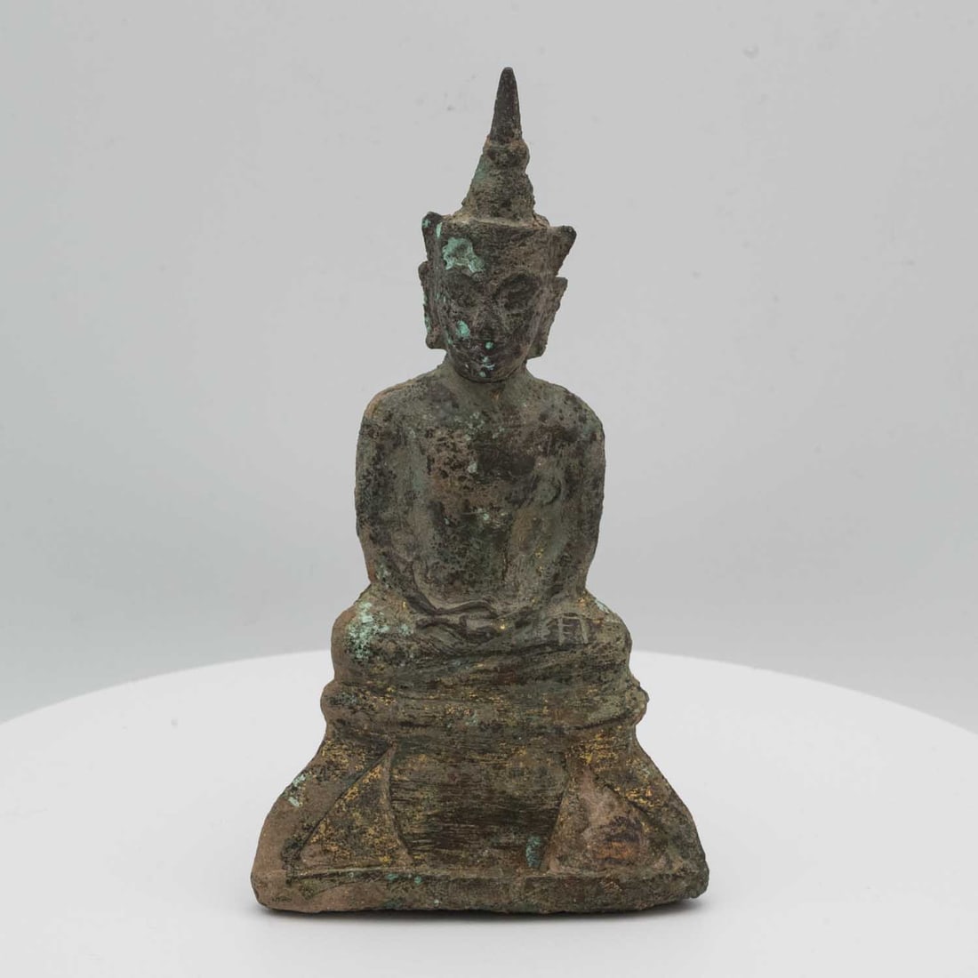 Antique South East Asia Bronze Sitting Buddha Figure (1 of 4)