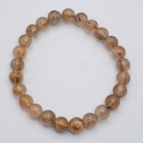 Natural Golden Rutilated Quartz Bracelet
