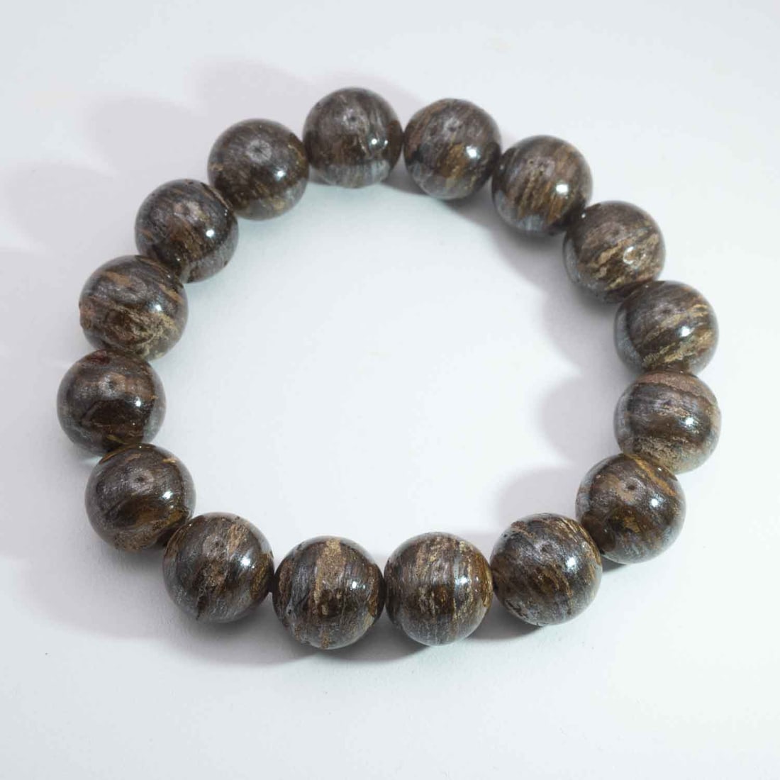 Vintage Natural Bronzite Bead Bracelet (1 of 4)