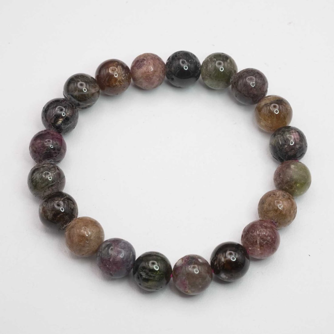 Natural Multi Colored Tourmaline Bead Bracelet (1 of 3)