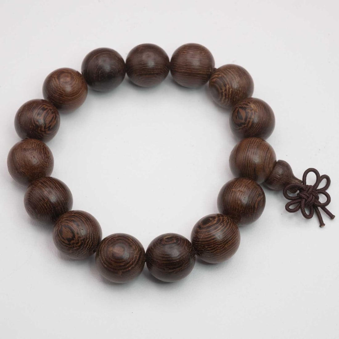 Natural Wenge Wood Bead Bracelet (1 of 3)